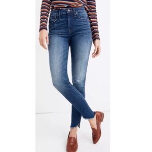 Madewell 10” High Riser Skinny Skinny Raw Hem Jean